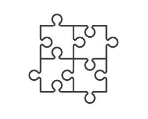 パズルのイメージイラストのベクターイラスト素材／ジグソーパズル／組み合わせ