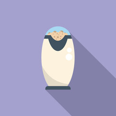 Home popcorn machine icon flat vector. Corn seller. Food stand