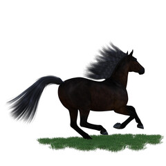 Obraz na płótnie Canvas Horse pose illustration 3d rendering