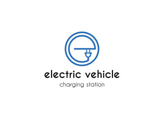 Electrical charging station vector icon