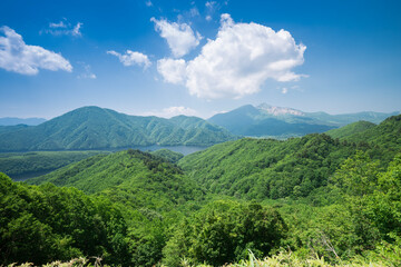 Naklejka premium 磐梯高原