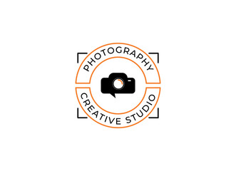 Logo template photography studio, photographer, photo. Company, brand, branding, corporate, identity, logotype. Clean and modern style