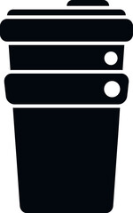 Tumbler thermo cup icon simple vector. Reusable coffee. Thermal water