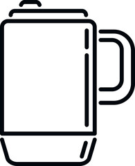 Thermo bottle icon outline vector. Mug cup. Water vacuum