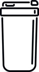 Tumbler thermo cup icon outline vector. Reusable coffee. Thermal water