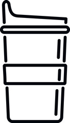Environment thermo cup icon outline vector. Coffee bottle. Travel flask