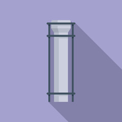 Smokestack chimney icon flat vector. Smoke factory. Tower sweep