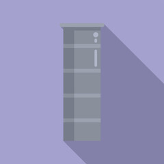 Cute chimney icon flat vector. Factory roof. Stack fire