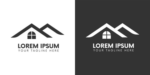 Abstract vector design template. Real estate logo icon design vector.