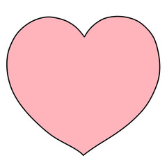 Love heart with wings, heart hand drawn illustration