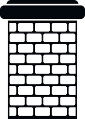 Brick chimney icon simple vector. House roof. Stack fireplace