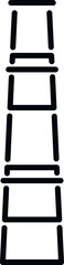 Tower chimney icon outline vector. Smoke factory. Stack fire