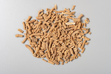 top view herb YuanZhi or Polygalae Radix or Thinleaf Milkwort Willd.