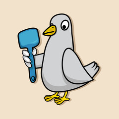Spatullas Dove Logo Mascot