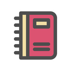 note book icon logo flat style vector