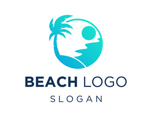 Logo design about Beach on a white background. created using the CorelDraw application.