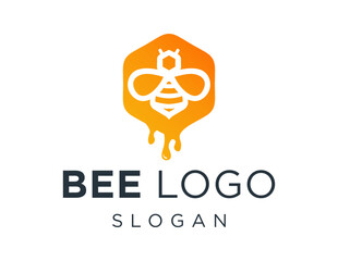 Logo design about Bee on a white background. created using the CorelDraw application.