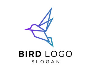 Obraz premium Logo design about Bird on a white background. created using the CorelDraw application.