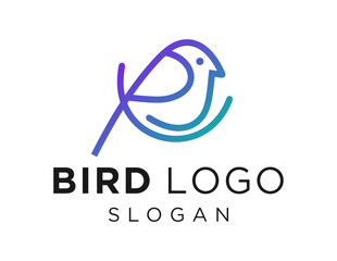Logo design about Bird on a white background. created using the CorelDraw application.