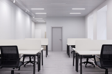 Empty office after renovation with new furniture