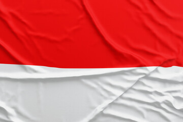 Indonesia realistic flag 3d illustration