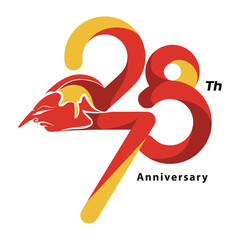 Number of 278 modern classic anniversary design with ethnic head symbol for your celebration.