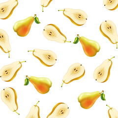 Seamless pattern with Pears. Pears Abstract.