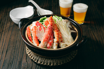 ずわい蟹の蟹鍋　Hot pot of red king crab