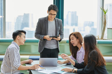 businessman meeting and discussing about work in the office