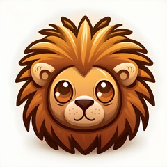 Fototapeta premium A beautiful flat lion icon