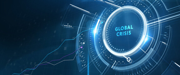 Global  Financial crisis and bankruptcy. Financial instability. Unprofitability. 3d illustration