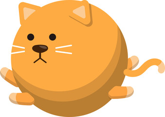 Cute cat cartoon comic character mascot