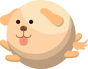 Cute dog cartoon comic character mascot