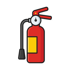 Obraz premium fire extinguisher icon vector design template in white background