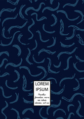 Vector Abstract Hand Drawn Scribble Cover. Minimal Artistic Sketch Poster.