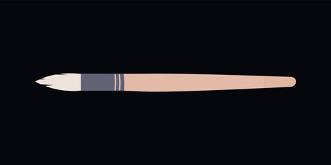 Flat vector painting tools in childish style. Hand drawn art supplies