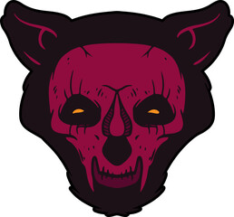 vintage halloween ornament illustration 