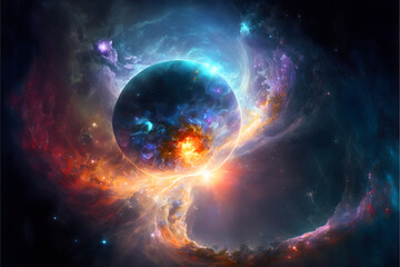Obraz na płótnie Canvas The birth of universe 