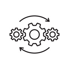 Operation line icon design. Process icon in modern line style design. Vector illustration.