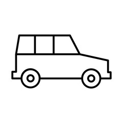 Suv Transportation Icons with black outline style
