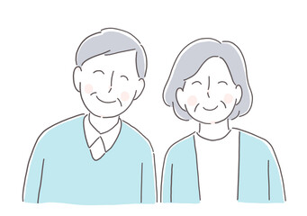 笑顔のシニア夫婦