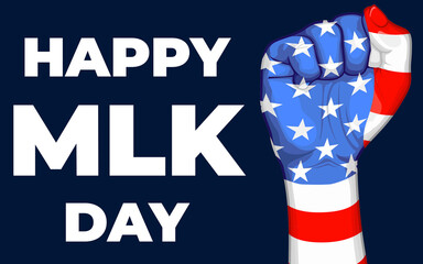 Text Happy Martin Luther King Day Background. I have a dream inspirational Quote. 16 Jan Martin Luther King Jr Day.