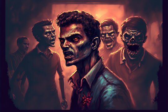 Zombie party illustration