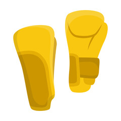 Boxing gloves for boxing, karate, taekwondo practice vector illustration. Sports equipment, clothes, accessories concept