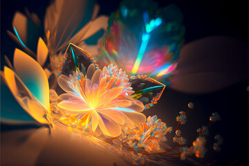 Crystal flower decoration