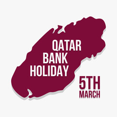 Fototapeta premium Vector illustration of Qatar Bank Holiday with Flat Style Design