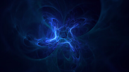 3D rendering abstract colorful fractal light background