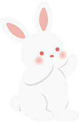 Obraz na płótnie Canvas Cartoon comic vector of cute rabbit