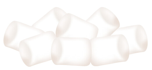 white marshmallow for decoration topping on drink and dessert.png clip art element illustration.