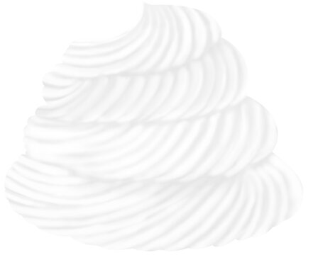 white whipped cream swirl, dessert topping clip art preview